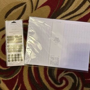 Cloth & Paper Time Block Notepad and Priority Stickers NWT